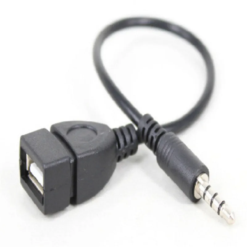 3 5 мм штекер AUX аудио разъем к USB 2 0 гнездо конвертер кабель Шнур для автомобиля