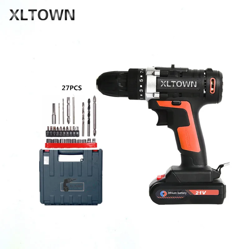 

XLTOWN 21v multi-function cordless electric screwdriver high-power rechargeable lithium battery electric drill power tools