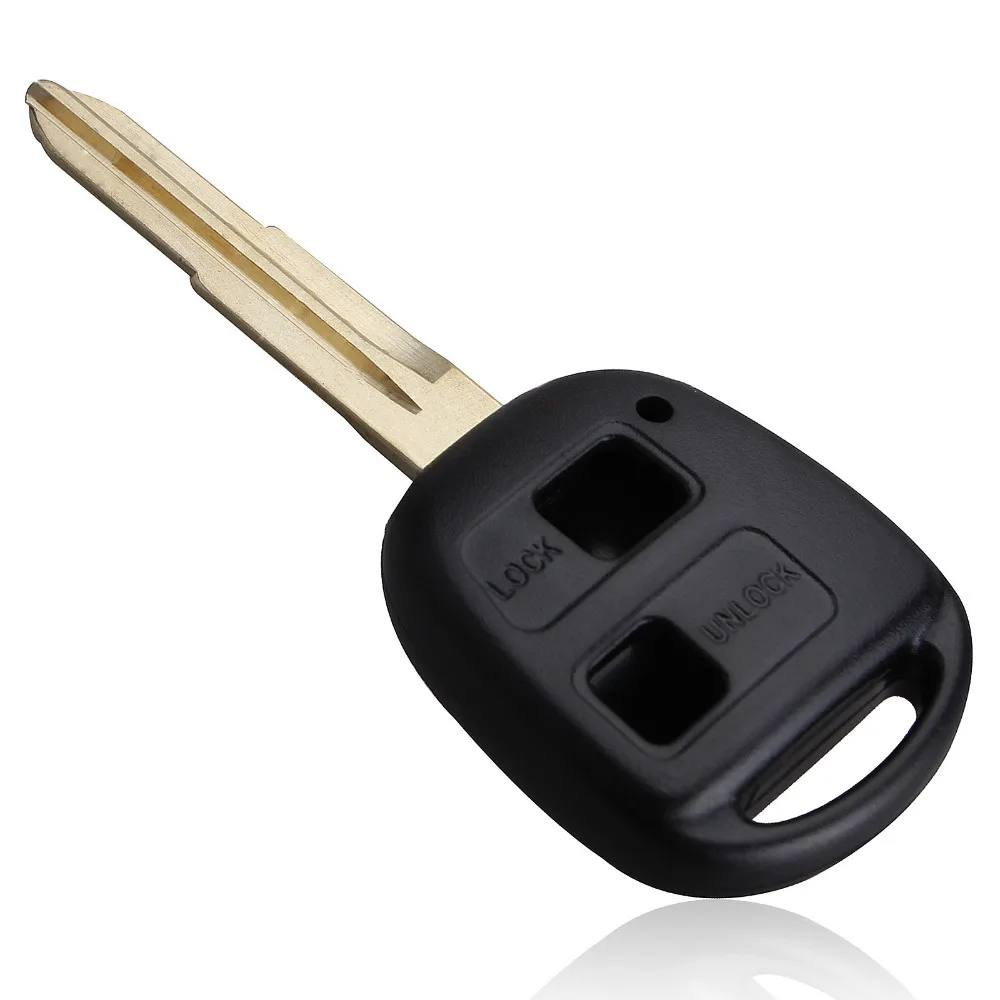 2 кнопки, необработанное лезвие дистанционный ключ для автомобиля с наклейка на машину чехла для ключ toyotа чехол с Toy41 лезвие РЕМОНТ оболочки крышки