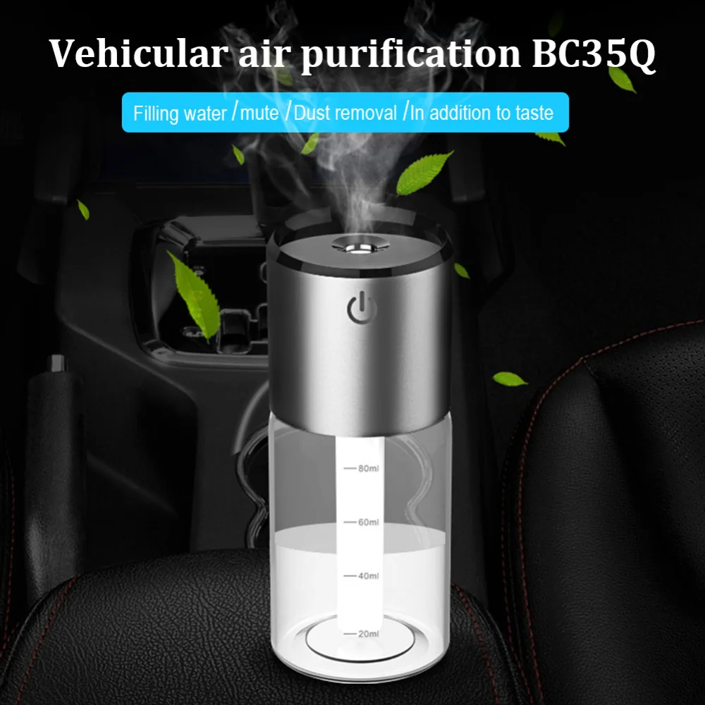 

Mini Car Charge Humidifier Vehicle Air Humidifier Essential Oil Aroma Diffuser QC3.0 USB Charging Car Air Freshener Purifier