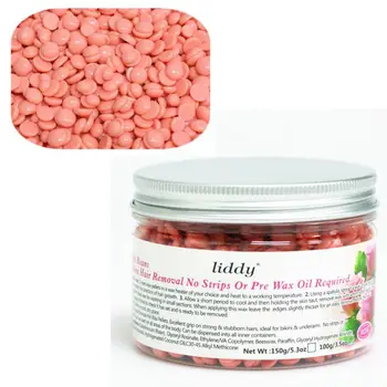 

Liddy 150g/5.3oz Hard wax beans No Strip Depilatory Hot Film Hard Wax Pellet Waxing Body Bikini Hair Removal bean Rose 5JY20