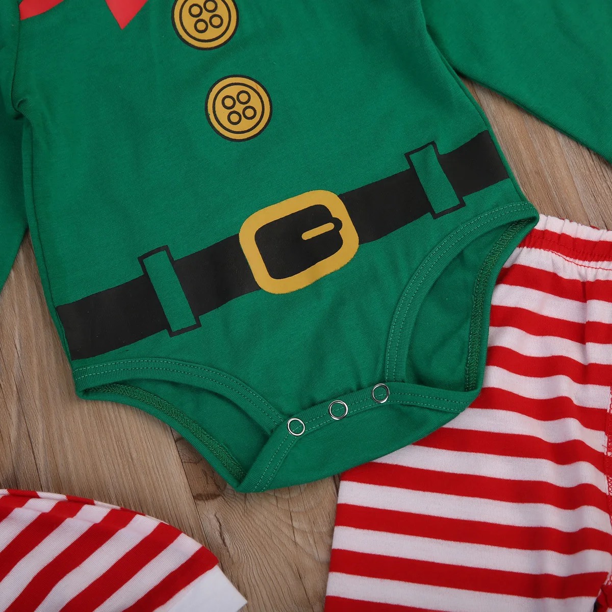 Рождественский комплект одежды из 3 предметов для новорожденных мальчиков и девочек: боди+ штаны+ шапочка Размер от 0 до 24 месяцев