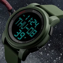 SKMEI модные уличные Watch Sport человек Наручные часы erkek Saat калорий, шагомер цифра часы Водонепроницаемый часы 1317