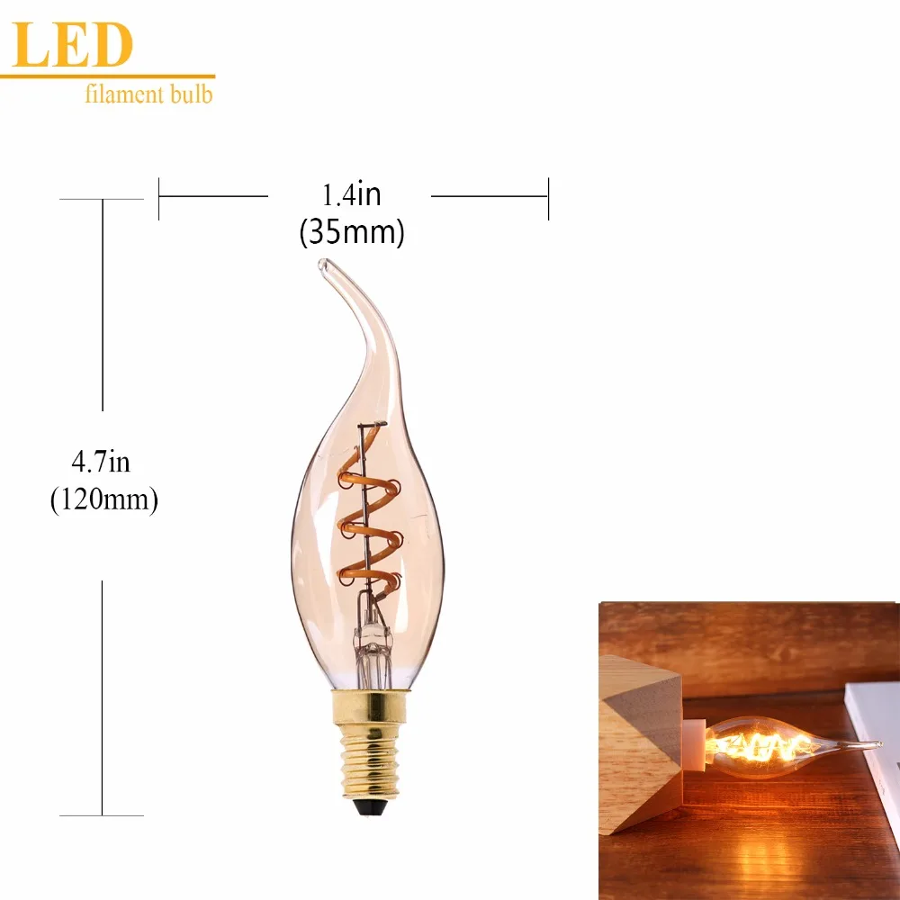 Bulb Candle Flame E12 | E14 Led Flame Effect Light | Flame Effect Led Lamp E12 - Led Bulbs & Tubes - Aliexpress