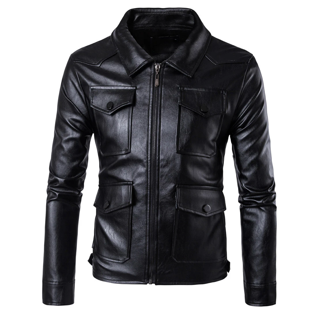 Pockets Decor Jacket Men Hip Hop Coat New Arrival Fashion Mens Coats