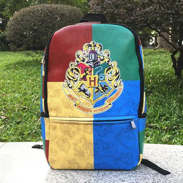 Hogwarts School series Backpack School Bag Bookbag PU Leather With