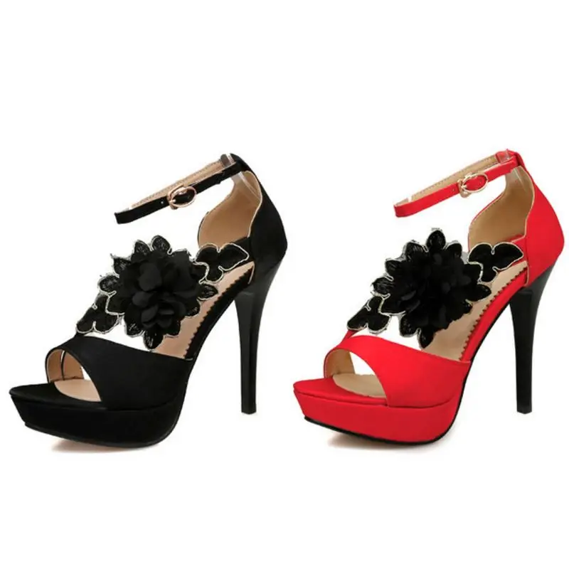 Haoshen Clásicos Y Talón Negro Sandalias Las Verano Chica Rojo Limita Sexy Zapatos Alto Plataforma Negro Mujeres Del Tacones De rojo ZZnxrdUqA