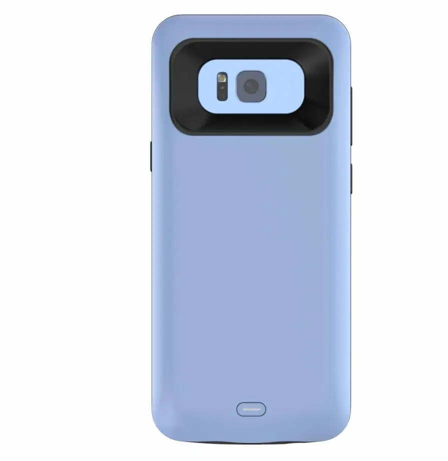Чехол для аккумулятора samsung Galaxy S8, 5000 мА/ч, чехол для зарядного устройства, чехол для смартфона, внешний аккумулятор для samsung Galaxy S8, чехол для аккумулятора - Цвет: blue