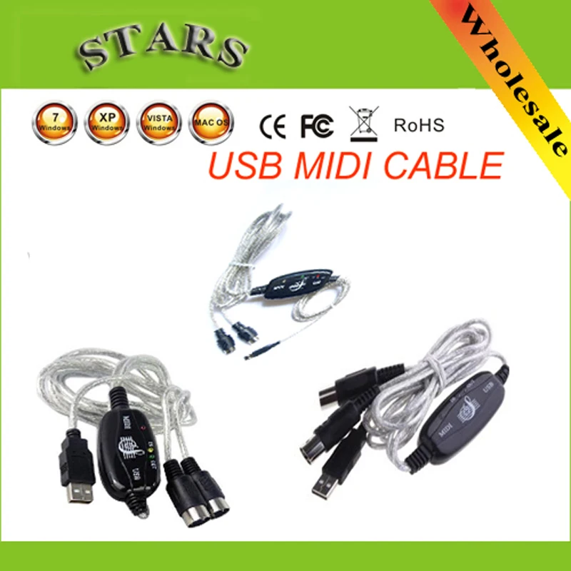 Plug and play USB to MIDI Cable for Keyboard Music Converter Adapter