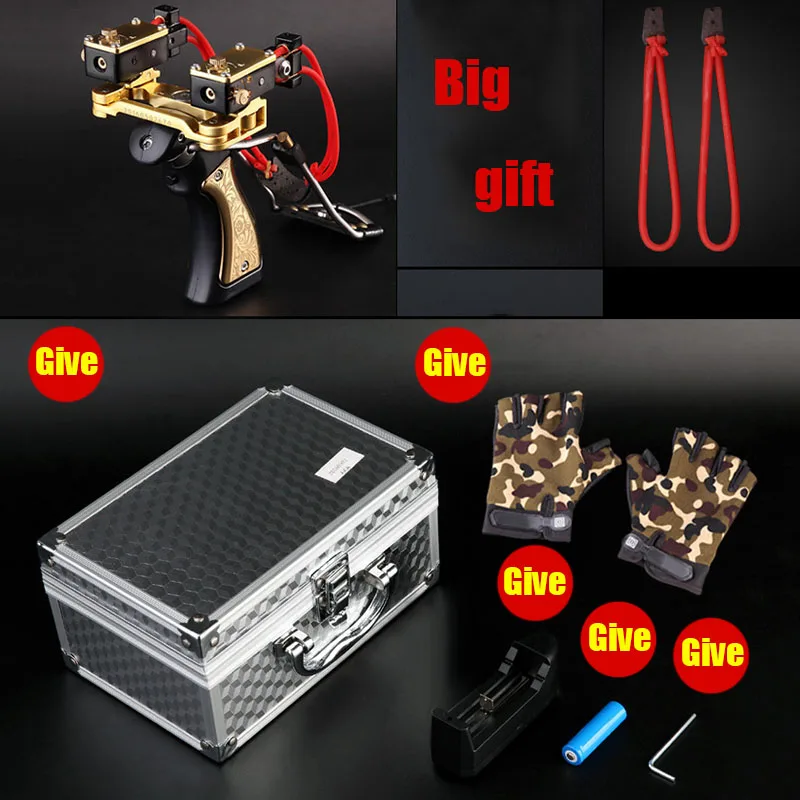 Professional Red Laser Slingshot Powerful Fishing Catapult Bow Stainless Steel  Slingshot Outdoor Hunting Tool Accessories (6)
