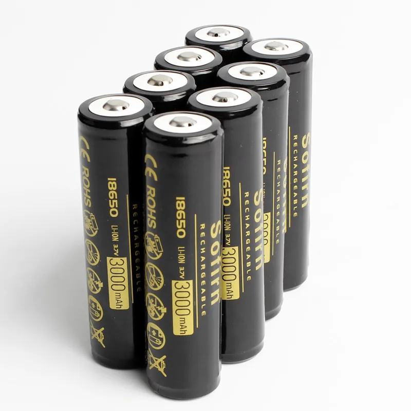 Sofirn 18650 аккумулятор 3000 мАч(8 шт.) литий-ионная аккумуляторная батарея 3,7 в 18650 батареи для светодиодный фонарик с защищенной печатной платой