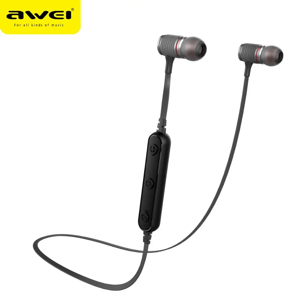 AWEI T12 Bluetooth наушники беспроводные наушники Bluetooth гарнитура с микрофоном Auriculares fone de ouvido наушники для телефона - Цвет: Red with Black