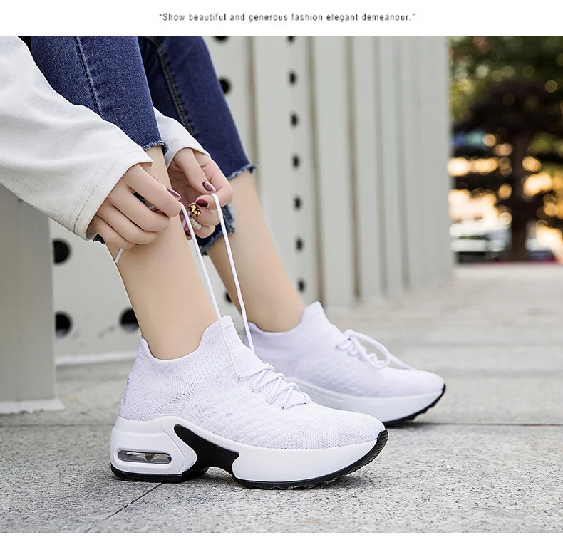 Женская обувь для бега, кроссовки, трикотажные носки, спортивные стельки для обуви, дышащие кроссовки, слипоны, Basket Femme Zapatillas sapato feminino