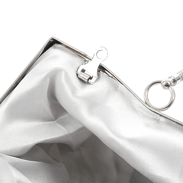 Женская брендовая модная сумочка из полиэстера с бисером, сумочка для свадебной вечеринки, сумочка для выпускного вечера, вечерняя сумочка для женщин и девочек(серебристо-белый