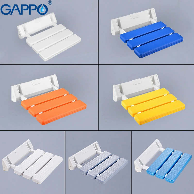 Preise GAPPO wand montiert klapp dusche stühle für ältere wc Dusche Sitze für behinderte Warten Stühle Bad stuhl Cadeira