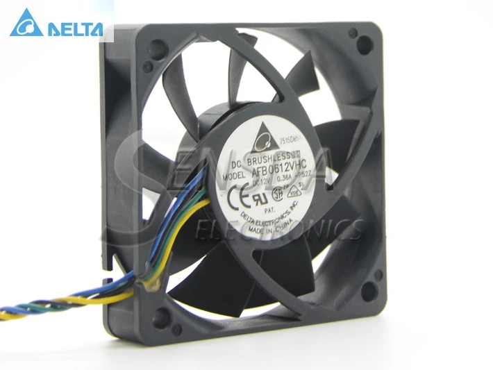 دلتا AFB0612VHC pwm الحرارة الكرة مروحة 6 سنتيمتر 60*60*15 ملليمتر الكمبيوتر cpu fan 27.72 cfm