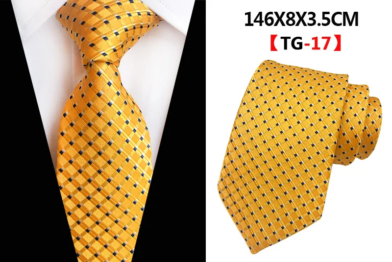 Мужские галстуки 8 см., мужские Модные галстуки в горошек, в клетку, в полоску, с цветочным рисунком, галстуки Corbatas Gravata, жаккардовый темно-синий, винный, деловой галстук для мужчин