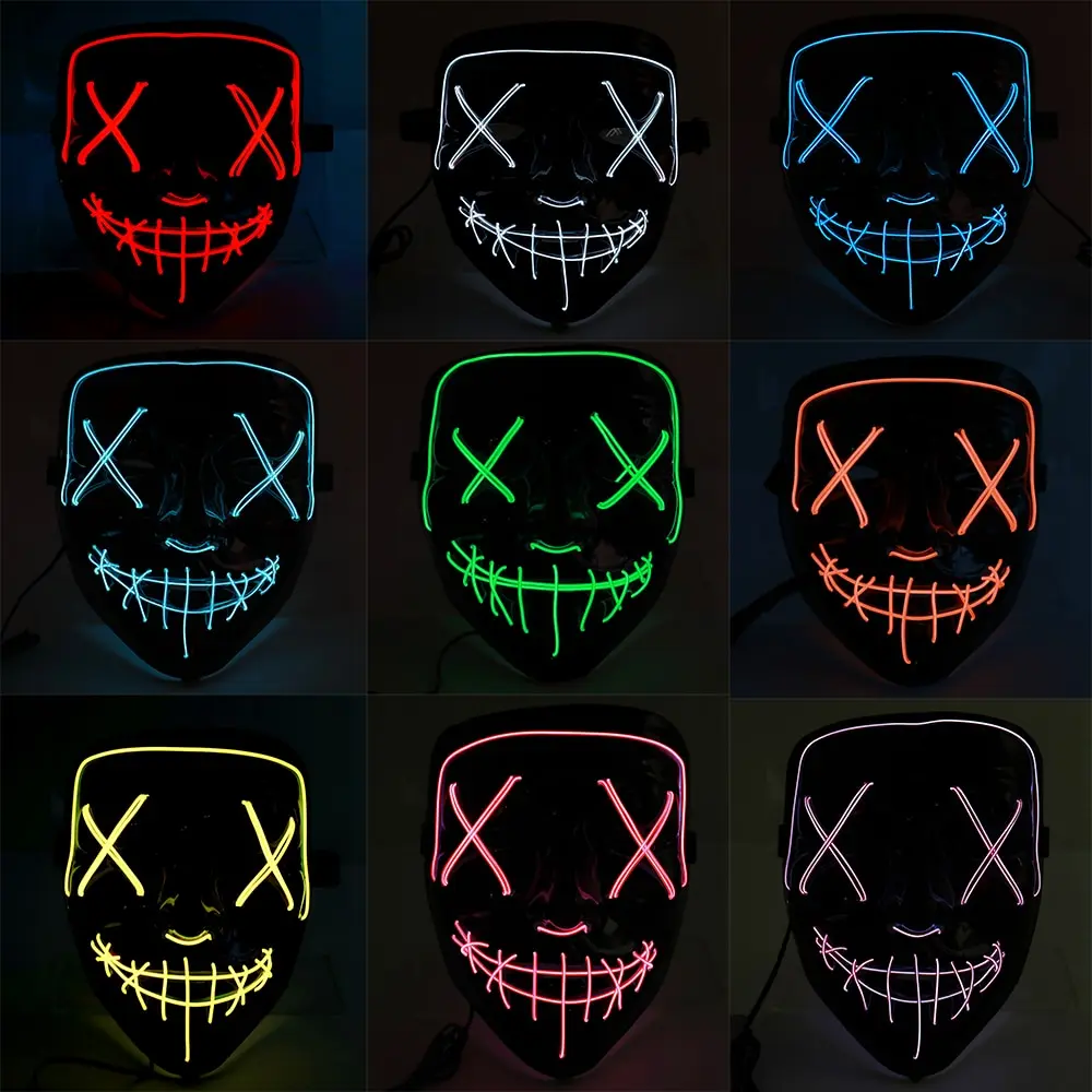

LED Light Halloween Mask Funny Mask from The Purge Election Year Great for 2018 New Year Festival Cosplay Halloween Costume