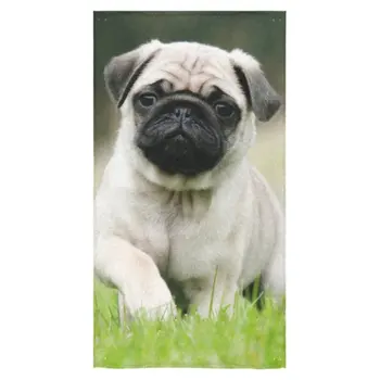 

HommomH Beach Towel Modern Cute Pug Dog Design 27 x 54 Inches