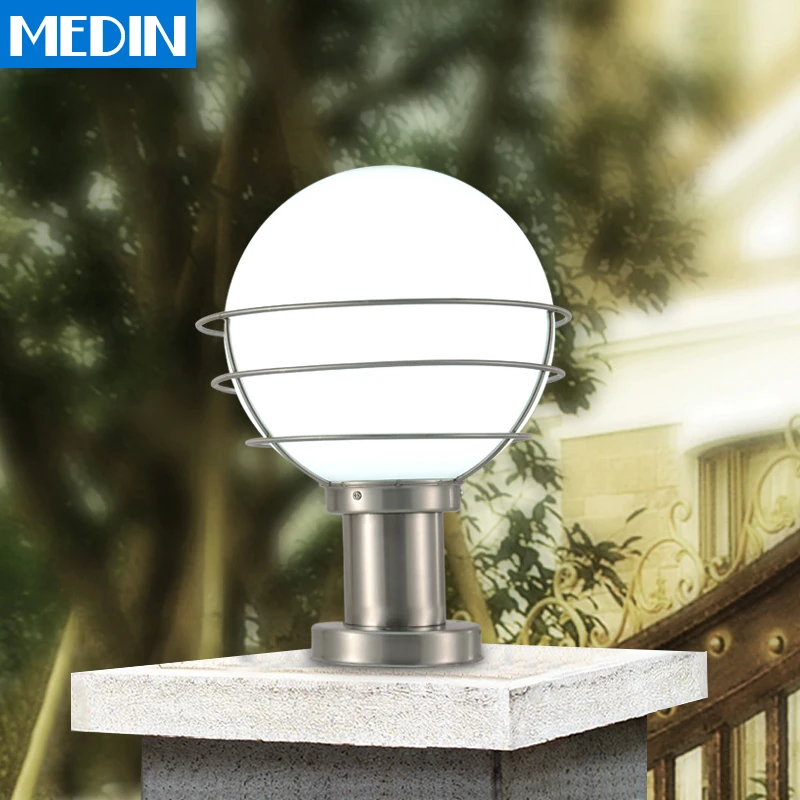 Spherical Stainless Steel Column Headlights Waterproof Outdoor Spherical Stainless Steel Column Headlights Waterproof Outdoor Lighting Patio Door Pillars Walled Garden Wall Lights On Aliexpress Alibaba