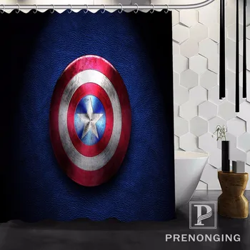 

Captain America Shiel Shower Curtain Fabric Waterproof Mildewproof Modern bath Bathroom Curtain @03 Multi Size S-171216*10-03