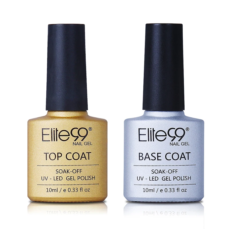 Elite99 10ml No Clean Top Coat Base Coat UV Gel Nail Polish For