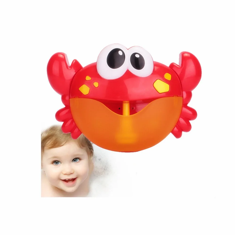 

Bath Bubble Maker Automatic Bubble Blower Machine Battery Operated Crab Bath Toy with 12 Nursery Rhymes for Kids Baby