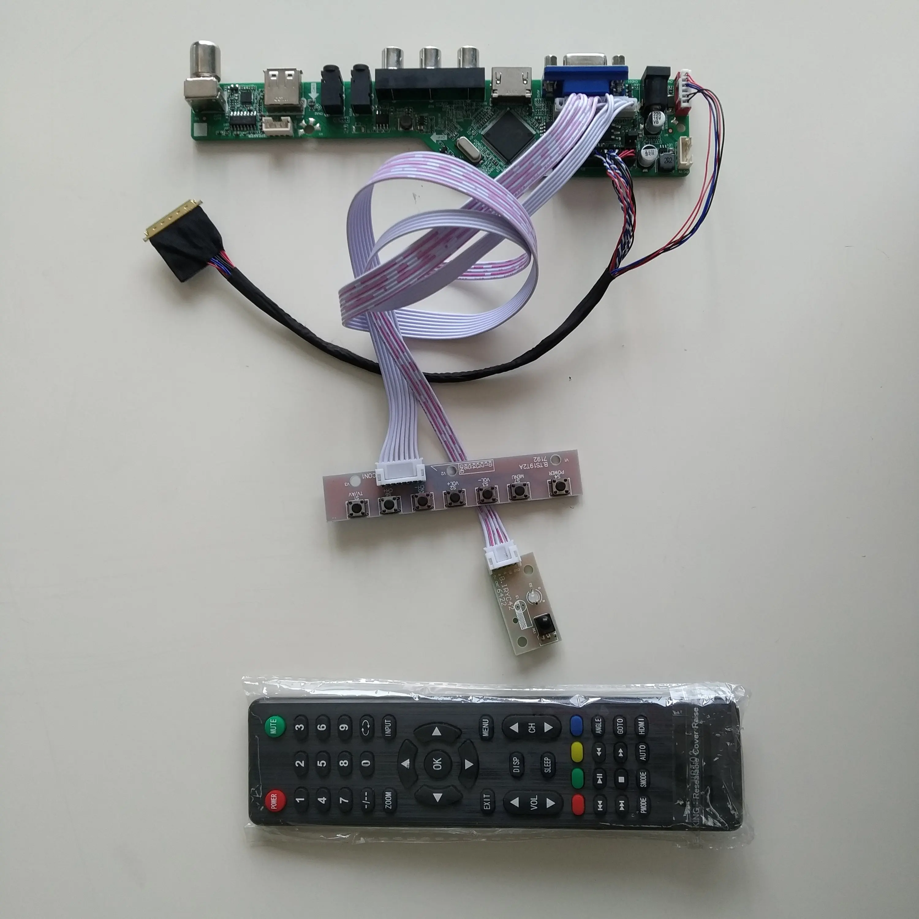  TV HDMI USB VGA AV LCD LED AUDIO Controller Board display kit For M101NWT2 R1 1024X600 10.1