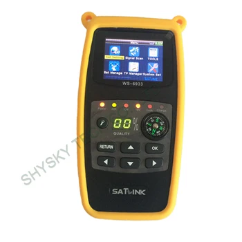 

1 Piece Genuine SATLINK WS-6933 DVB-S/S2 FTA C KU Band Digital Satellite TV Receiver Satellite Meter Finder with Compass