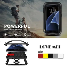 Love Mei case for samsung galaxy s7 edge metal cover cases for samsung s7edge g9350 Shockproof phone case