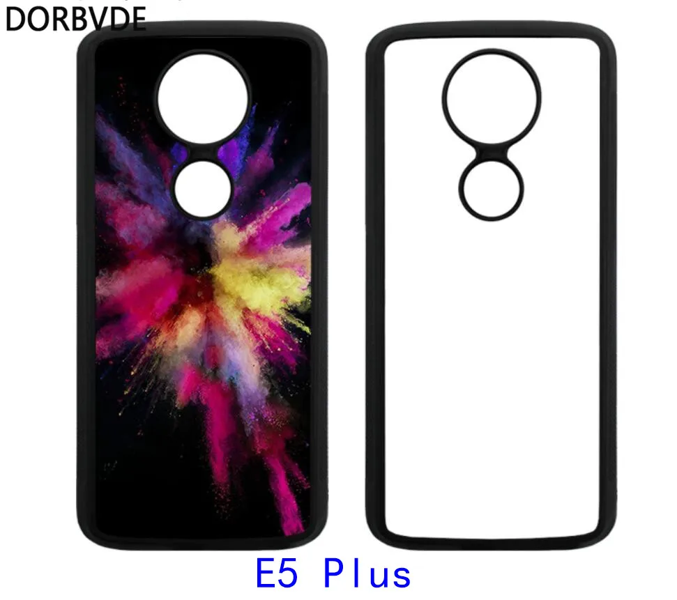 Пустой 2D сублимации TPU+ PC резиновый чехол для Motorola G6 G6 плюс G5S G5S плюс E5 E5 плюс E5 играть с Алюминий Вставки 50 шт./лот