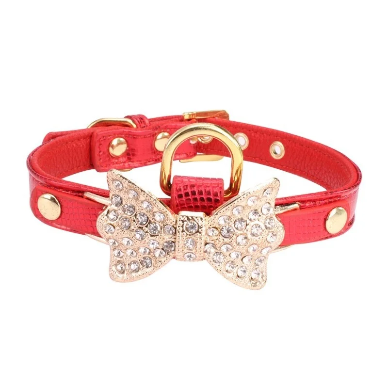 Diamond Pet Puppy Princess Adjustable Collar Fashion Dog Collars For