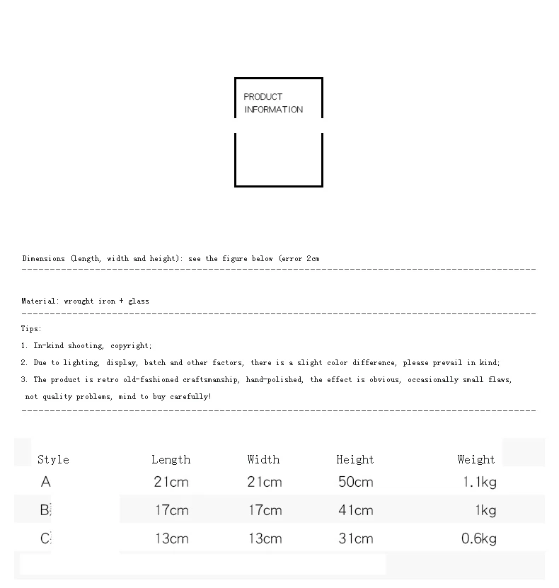 Golden Wrought Iron Geometric Candlestick Romantic Ornament Decoration Candle Light Dinner Props Small 1-Pcs