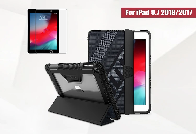 NILLKIN для iPad 9,7 Чехол для iPad Pro 11 Чехол для iPad Pro 12,9 умный флип-чехол Подарочная защита для экрана держатель карандаша - Цвет: For iPad 9.7 2018 B