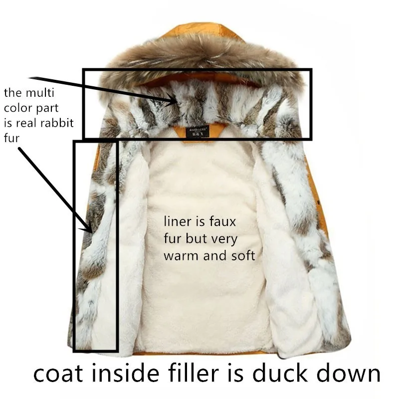 Raccoon Fur Warm White Duck Feather Coat Long Winter Jacket Women Down Parka Plus Size 2018 Rabbit Hair Hooded Outerwear Okd449