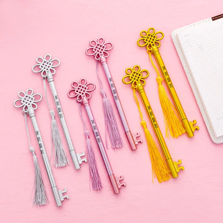 Китайский винтажный стильный набор гелевых ручек для ключей Kawaii школьные принадлежности офисный стационарный фотоальбом милые ручки школьные канцелярские принадлежности