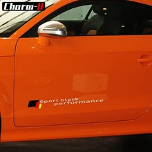 2 uds deporte de carreras de pegatinas de puerta lado calcomanías para audi a3 a4 a5 a6 q5 q7 b6 b7 b8 c5 c6 c7 tt rs3 rs5 rs6 rs7 r8 negro rendimiento