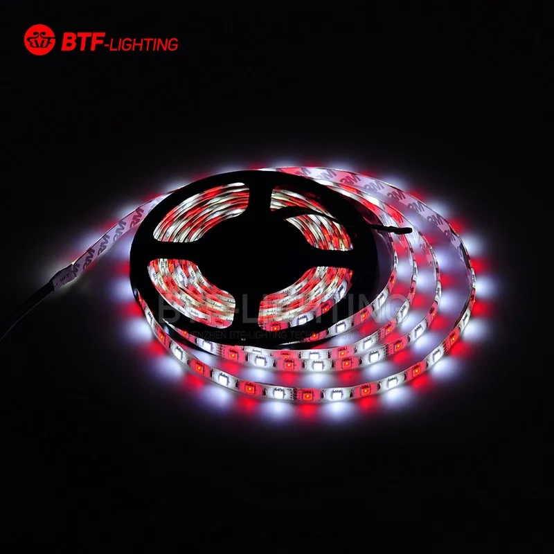 5 м 60LED/M 300 светодиодов SMD 5050 смешанных Цвет RGBW RGB + (теплый/холодный белый) rgbww rgbcw Светодиодные ленты DC12V черный/белый Гибкие печатные платы