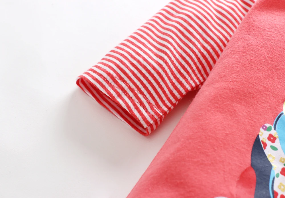 Spring Girls Dress 2018 Striped Long Sleeve Kids Costumes For Girls Princess Unicorn Print Party Dresses Autumn Children Clothes (4)