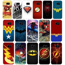 205A Мягкий силиконовый чехол из ТПУ с Бэтменом, Суперменом, вспышкой, чудо-бабой, человеком-пауком для samsung Galaxy s6, s6, s7 edge, s8, s9 plus, чехол