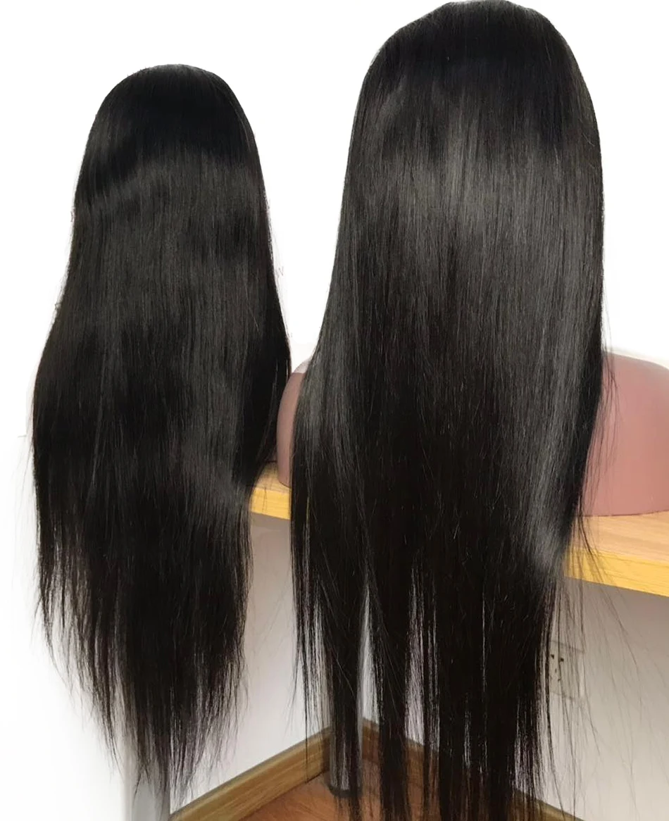 LUVIN HD прозрачные кружевные передние человеческие волосы парики бразильские Виргинские прямые бесклеевые полностью кружевные передние al парик предварительно выщипанные Детские волосы