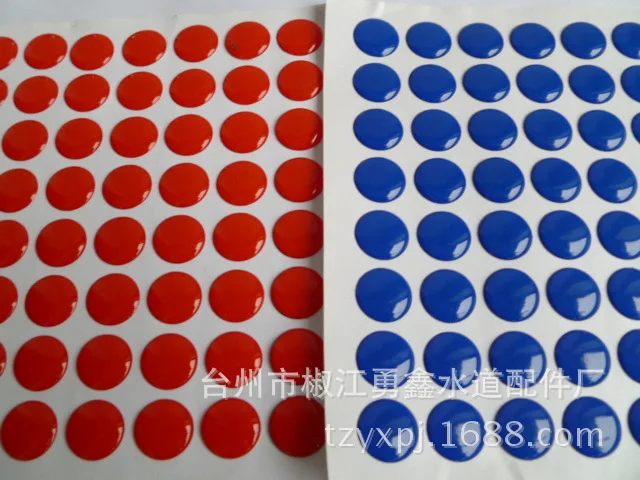 

10pcs=1set faucet handle mark accessories Fixing screw handle hot and cold water sign Switch red and blue label decorative cover