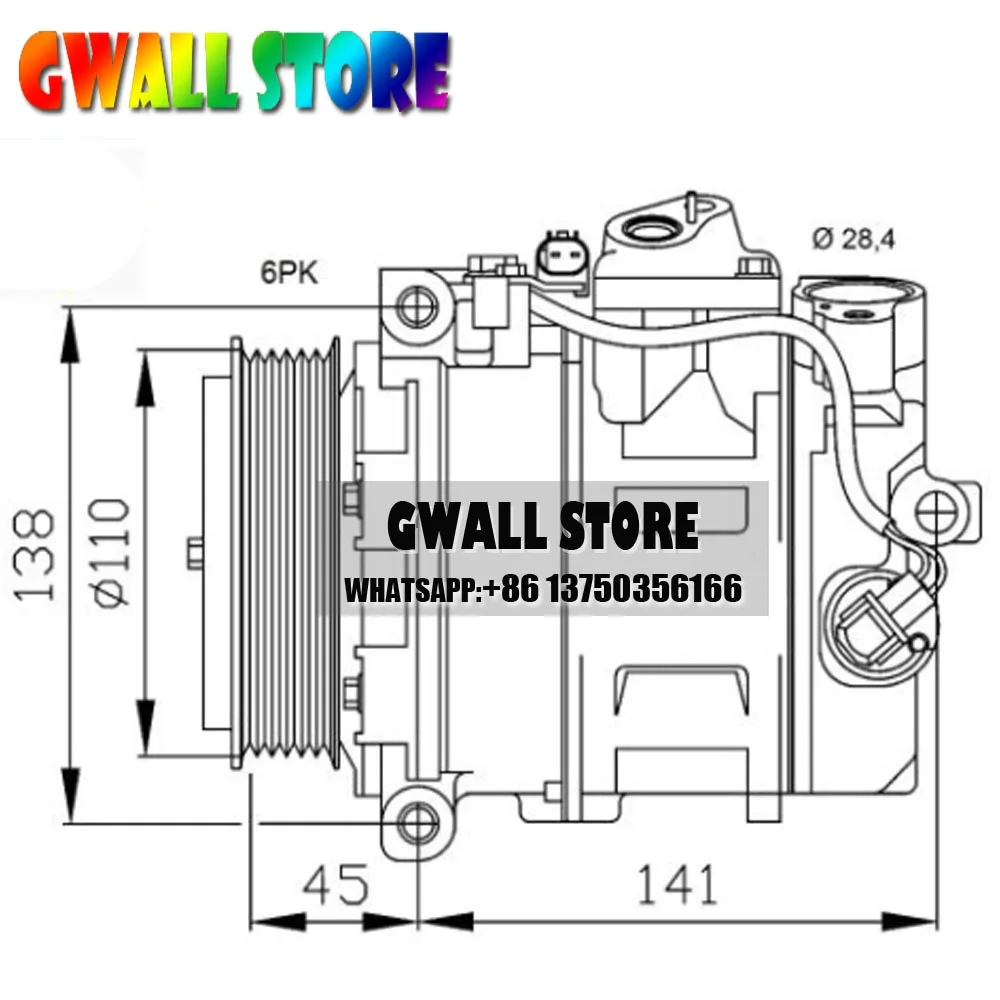 

FOR MERCEDES W163 W203 W204 W211 W215 W219 W220 01-07 AC COMPRESSOR A0012302811 4472209332 4472209330 4472208221 4471500250