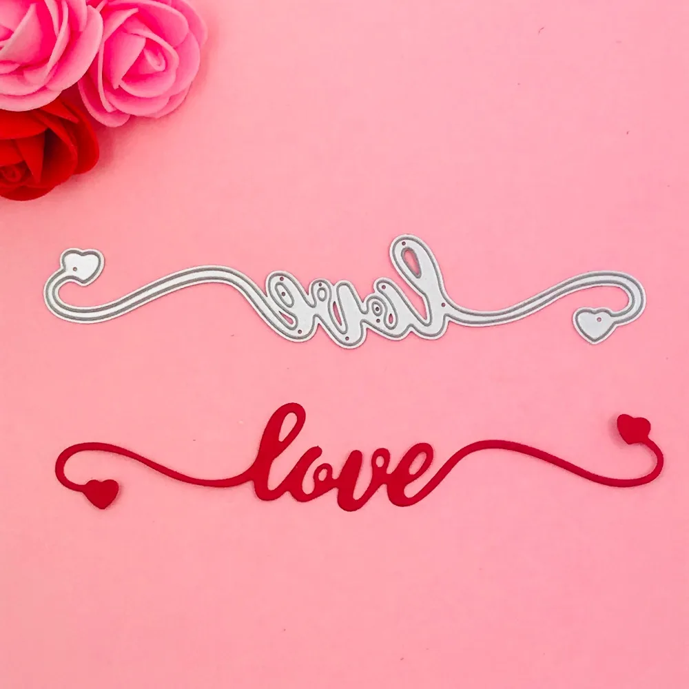 

13.5*2.5cm Love die cuts metal die cutting dies scrapbooking embossing folder suit for sizzix fustella big shot cutting machine