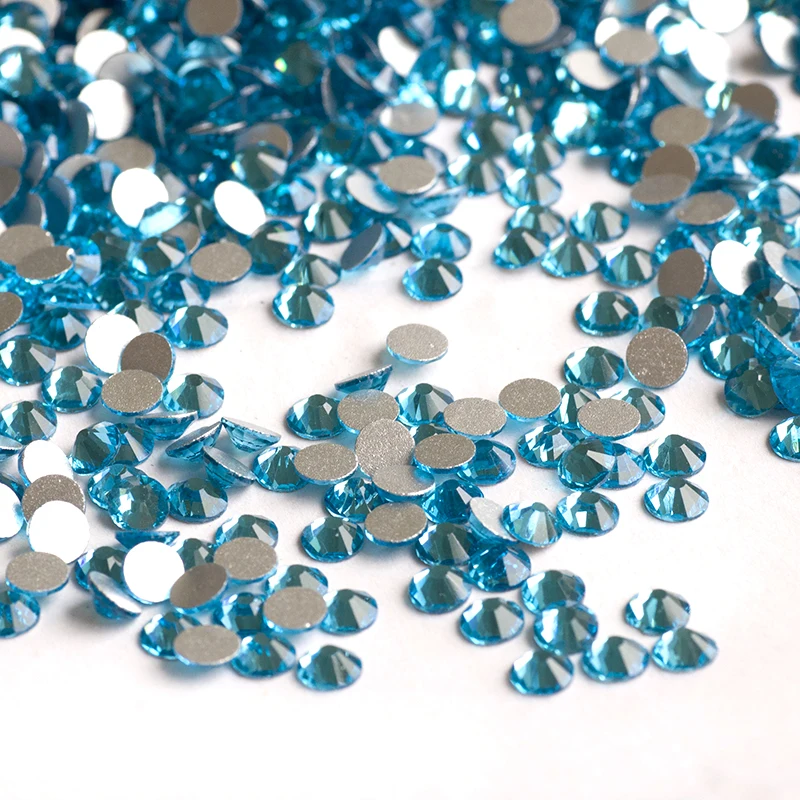 2058 Non Hotfix SS20 1440Pcs Aquamarine Nail Art Jewelry Charms 