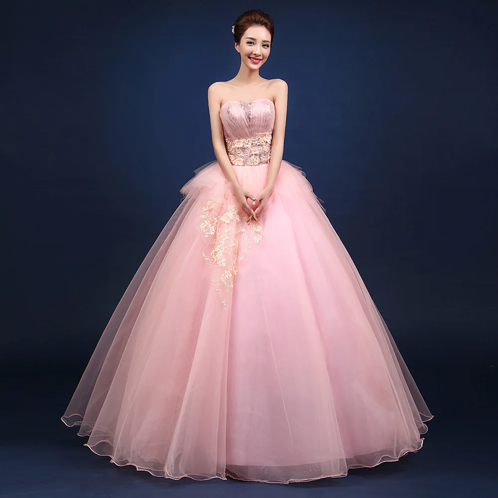 Pink Quinceanera Dresses Sequin Debutante Gowns Masquerade Sweetheart ...