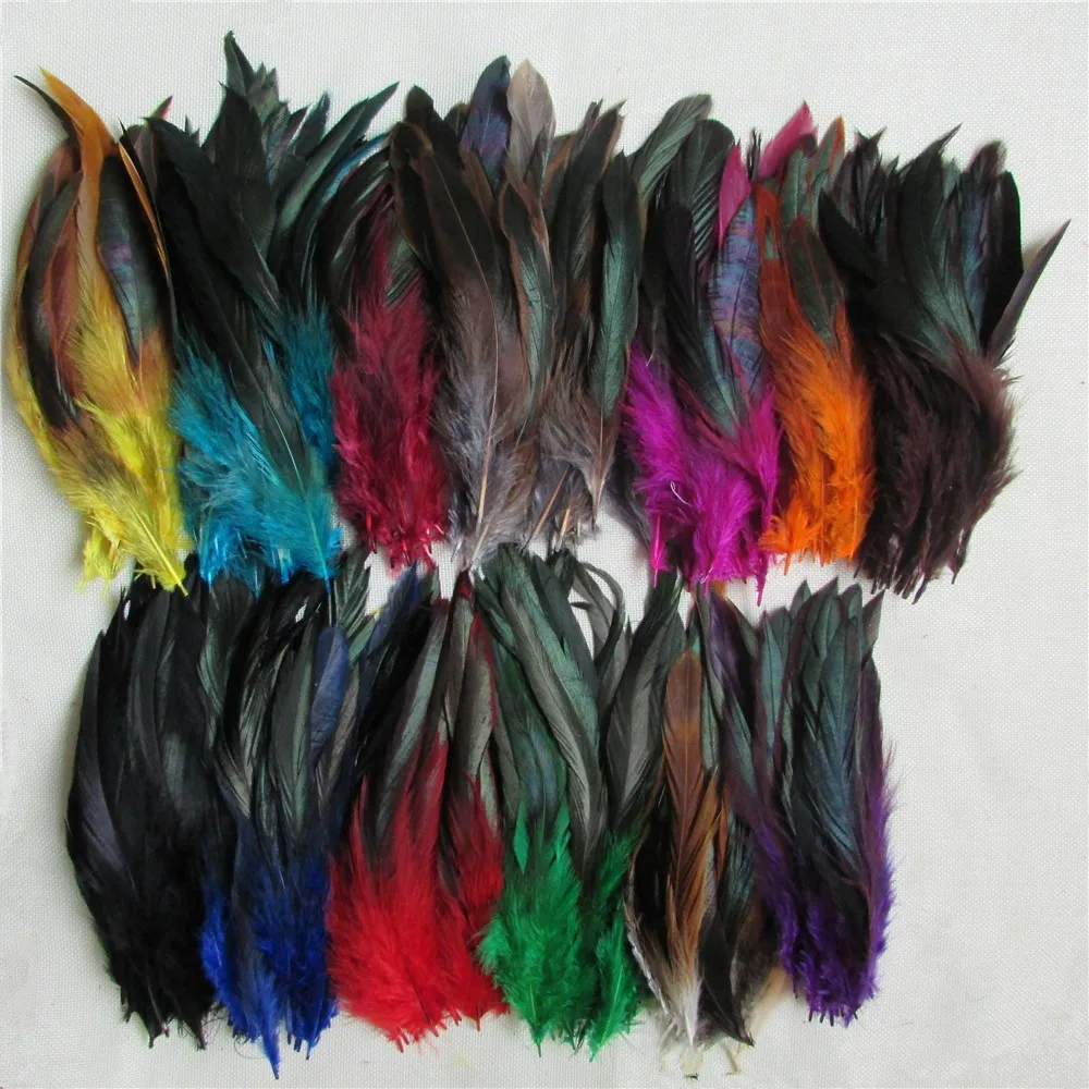 

12.5-20cm/ 5-8'' high quality dye pheasant feather 13 different colours 50 root sell