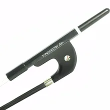 4/4 Размер 100BGB немецкий черный углеродное волокно басовый бант хорошего качества эбеновая лягушка красивые черные волосы аксессуары для бас-гитары