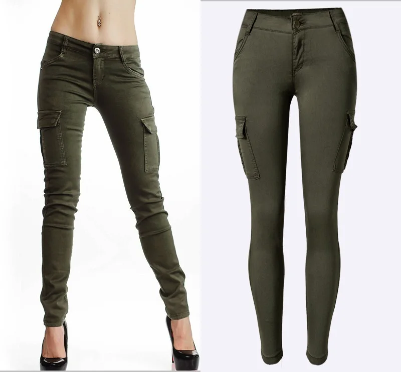 green skinny jeans ladies