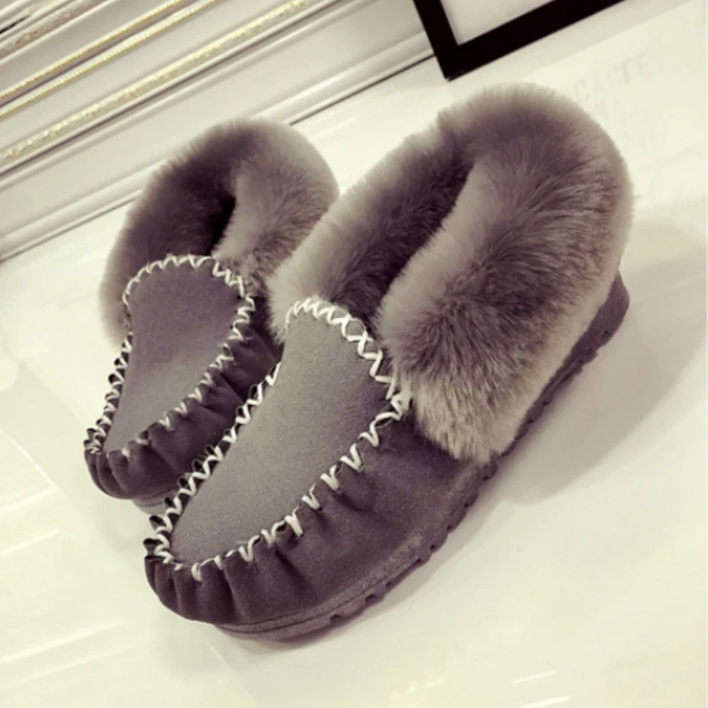 

2017 Women Sheepskin Boots Female Natural Sheep Fur Boot Warm Genuine Leather Flat Wool Snow Boots Ladies Winter Shoes 35-40